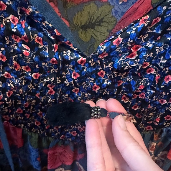 Purple floral blouse - Picture 3 of 4